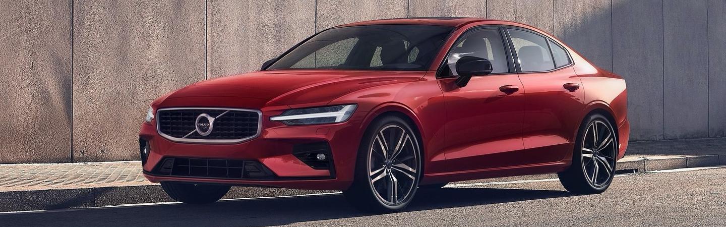 Red Volvo S60 parked
