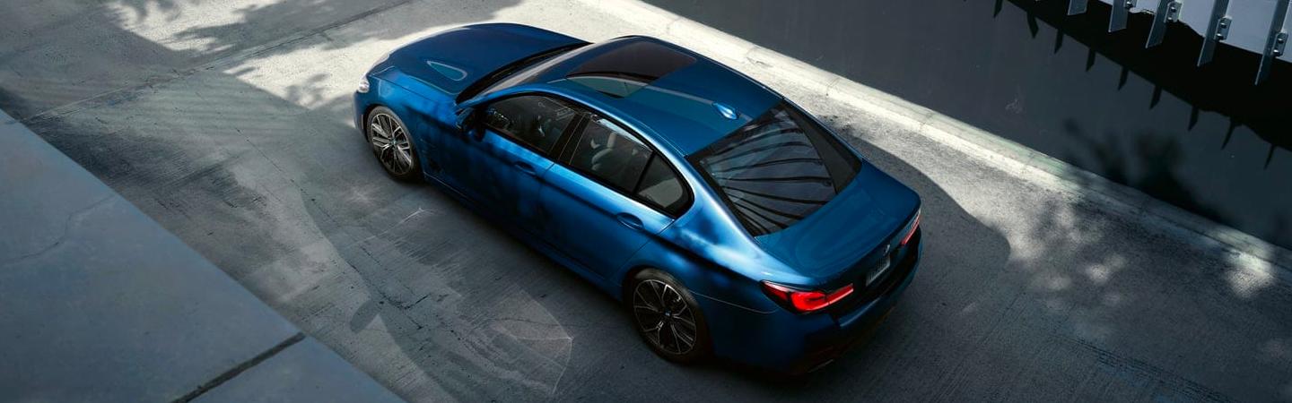 Aerial view of the 2021 BMW 5 Series
