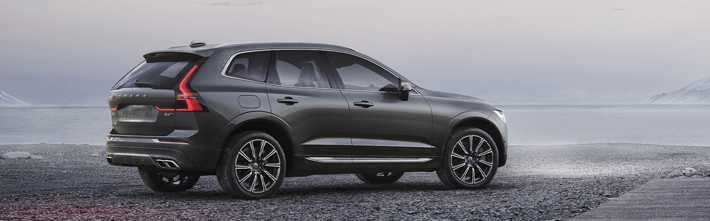 2021 Volvo XC60 parked next to the water