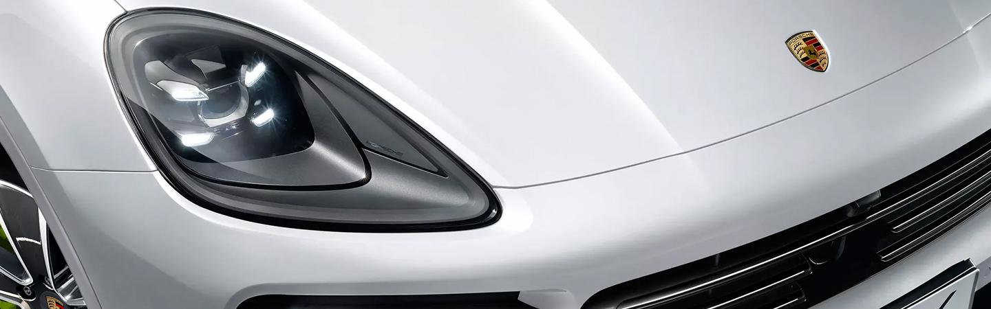 Close up of vehicle headlight