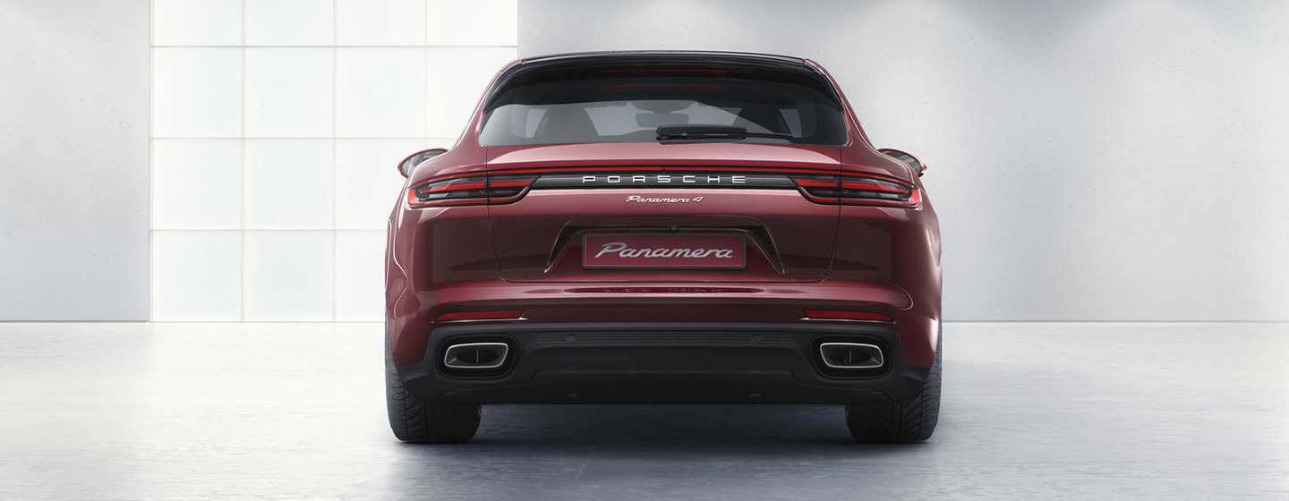 2019 Porsche Panamera parked rear view.