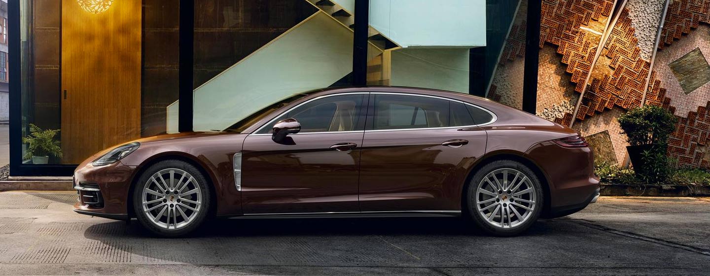 2019 Porsche Panamera side view driver side parked.