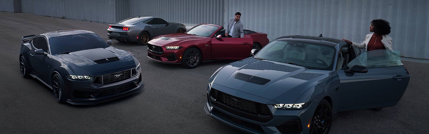 2024 Ford Mustang Coming Soon black red frontview 