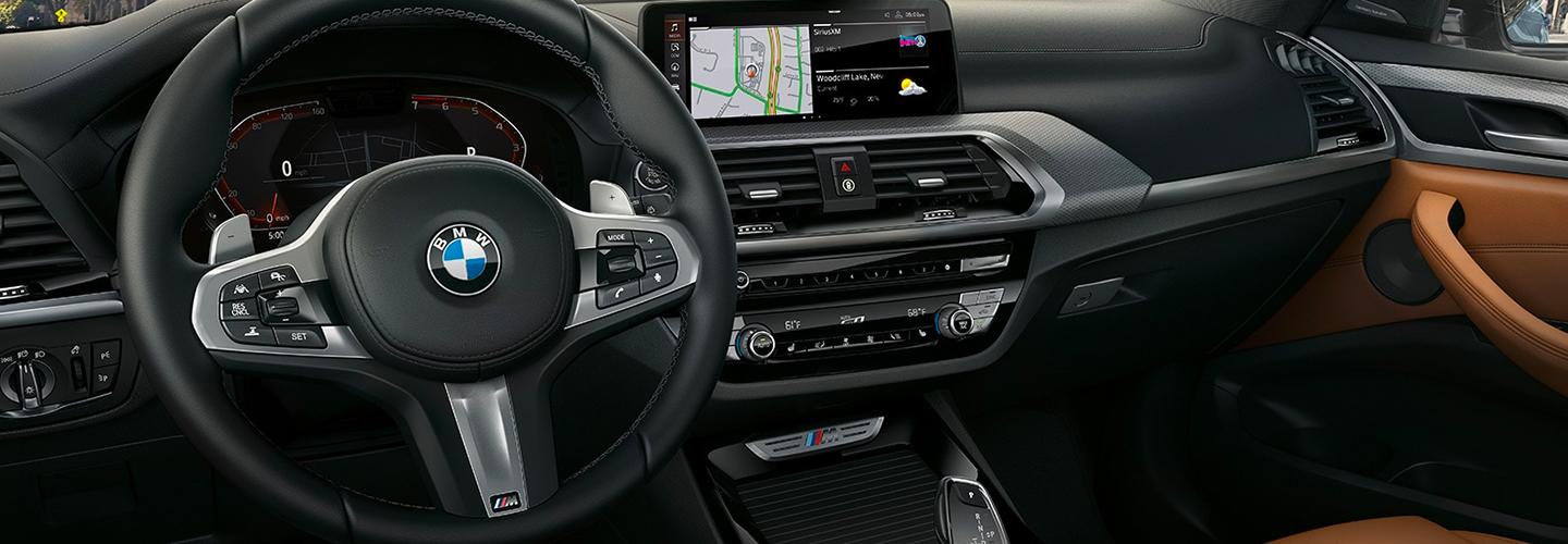 Interior features in the 2021 BMW X3