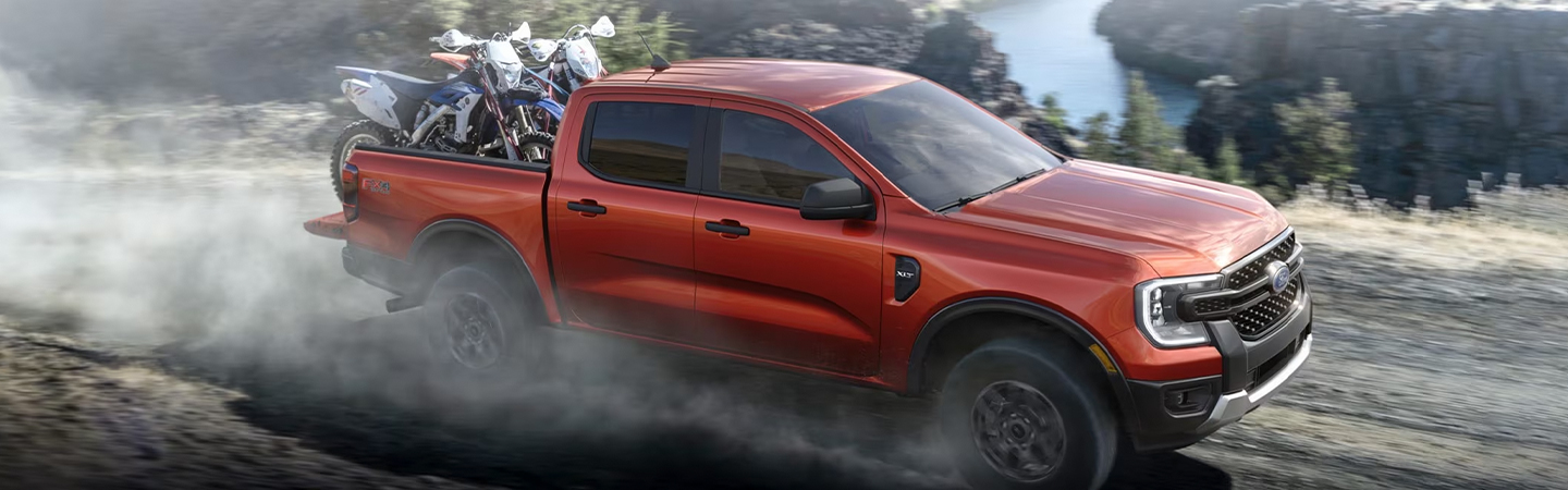 Ford Ranger 2024 Model red sideview 
