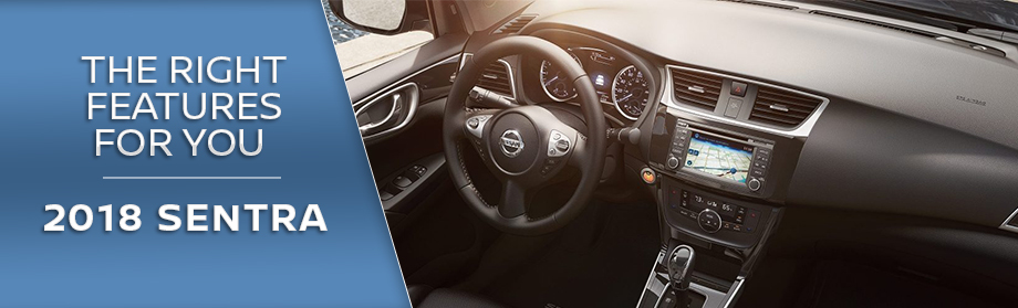 Safety features and interior of the 2018 Nissan Sentra - available at Rountree Moore Nissan near Gainesville and Lake City, FL
