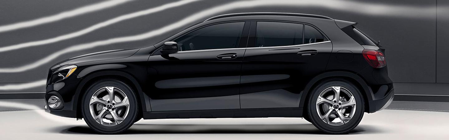 Driver’s side profile of black GLA 250