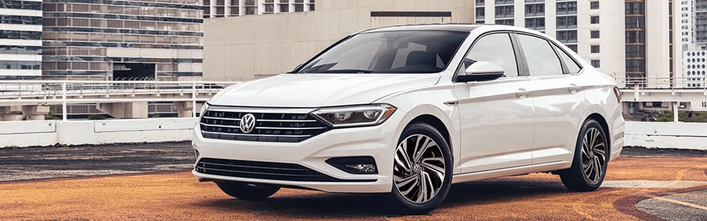 White 2021 Volkswagen Jetta parked