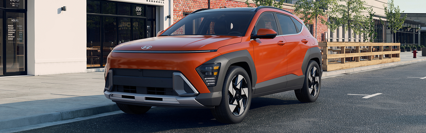 orannge Hyundai Kona