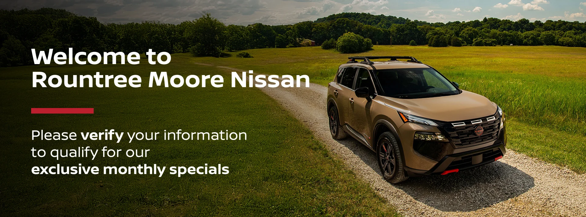 welcome to Rountree Moore Nissan verification page