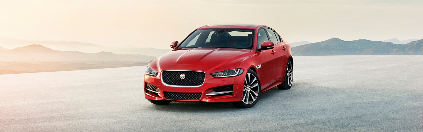 2019 Jaguar XE - Red - Front View - Parked off road
