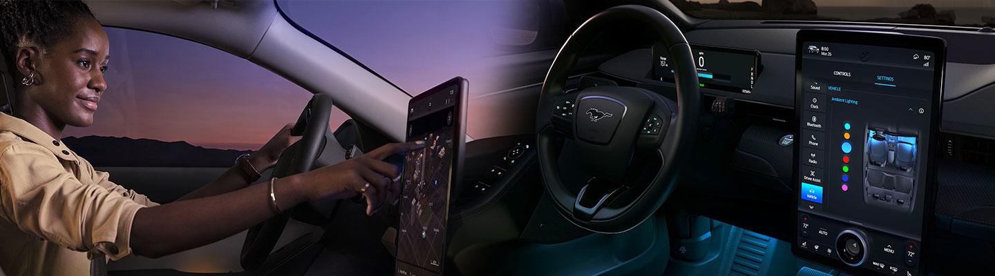 A driver using their SYNC®3 Applink technology