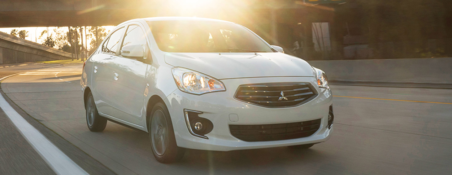 2019 Mitsubishi Mirage G4 front view driving.