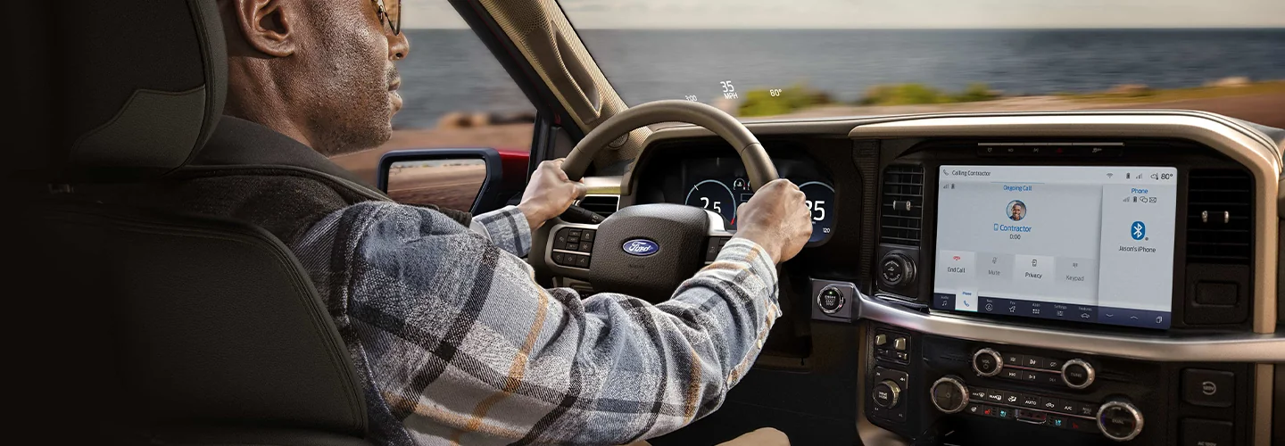 2025 Ford F-150 interior driving view