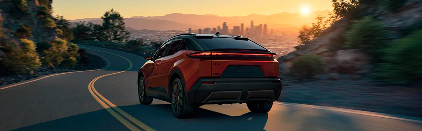 2026 Toyota C‑HR BEV on windy road