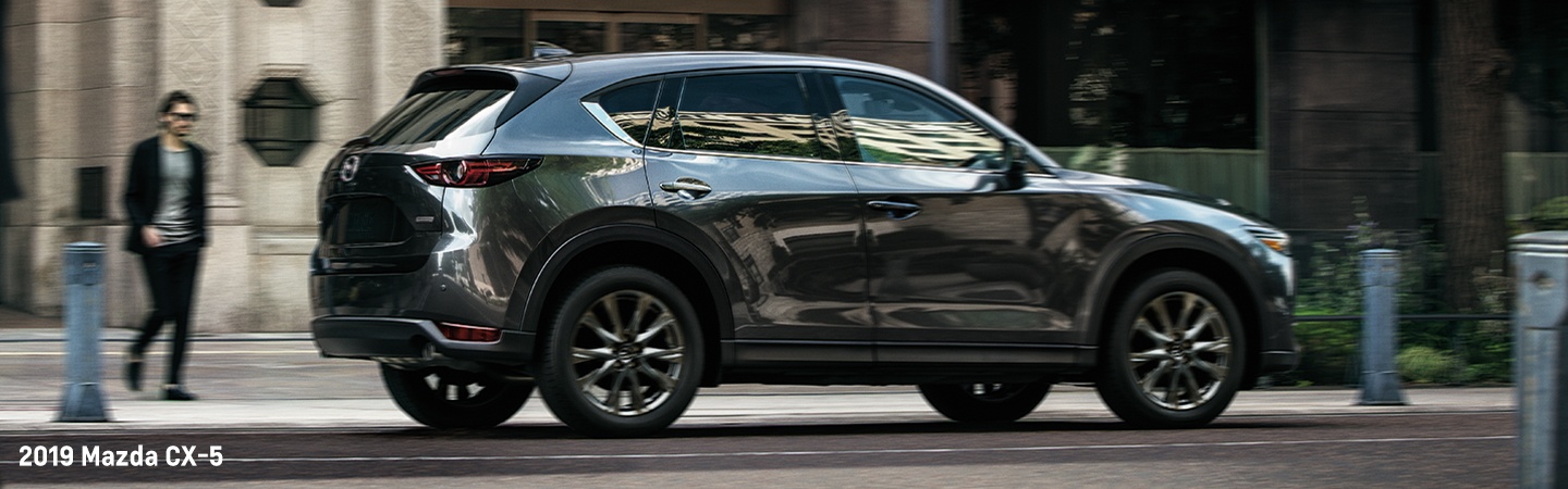 Rear side view of the 2019 Mazda CX-5
