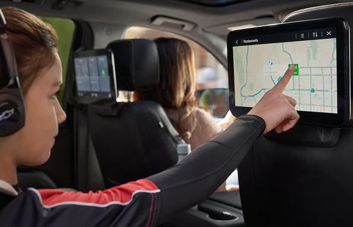 View of the thech in the back seat of a 2022 Chevrolet Suburban