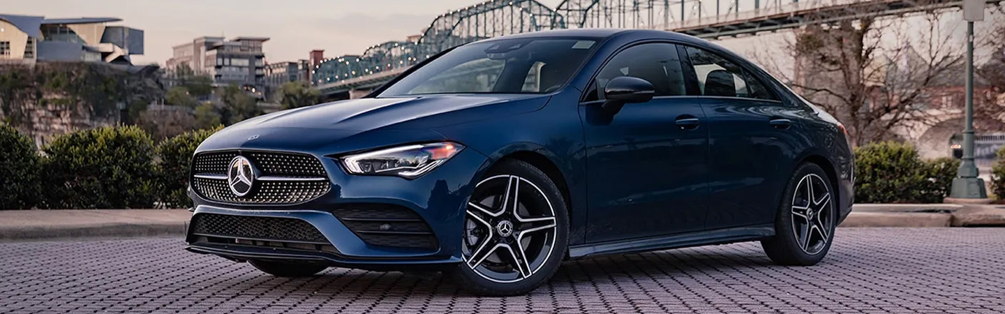 Mercedes-Benz CLA Coupe 2023 blue sideview