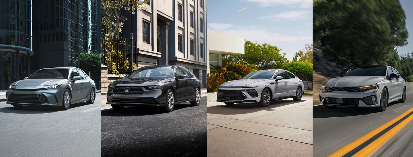 four cars side by side for comparison