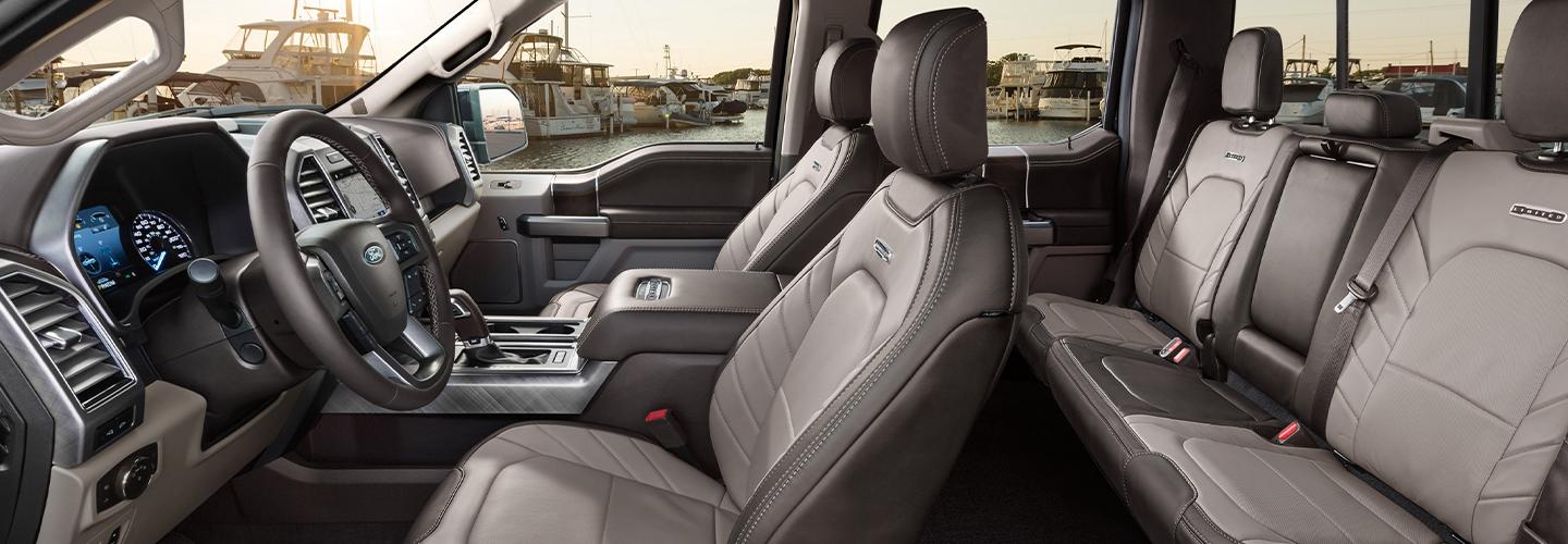 Interior features in the 2020 Ford F-150