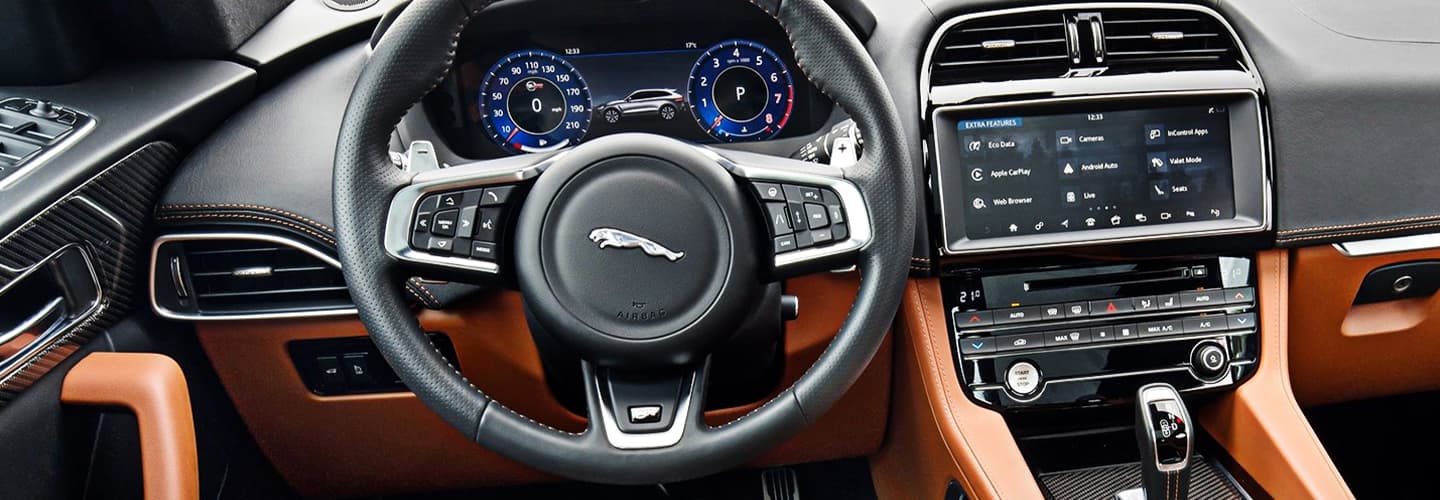 Safety features and interior of the 2019 F-PACE