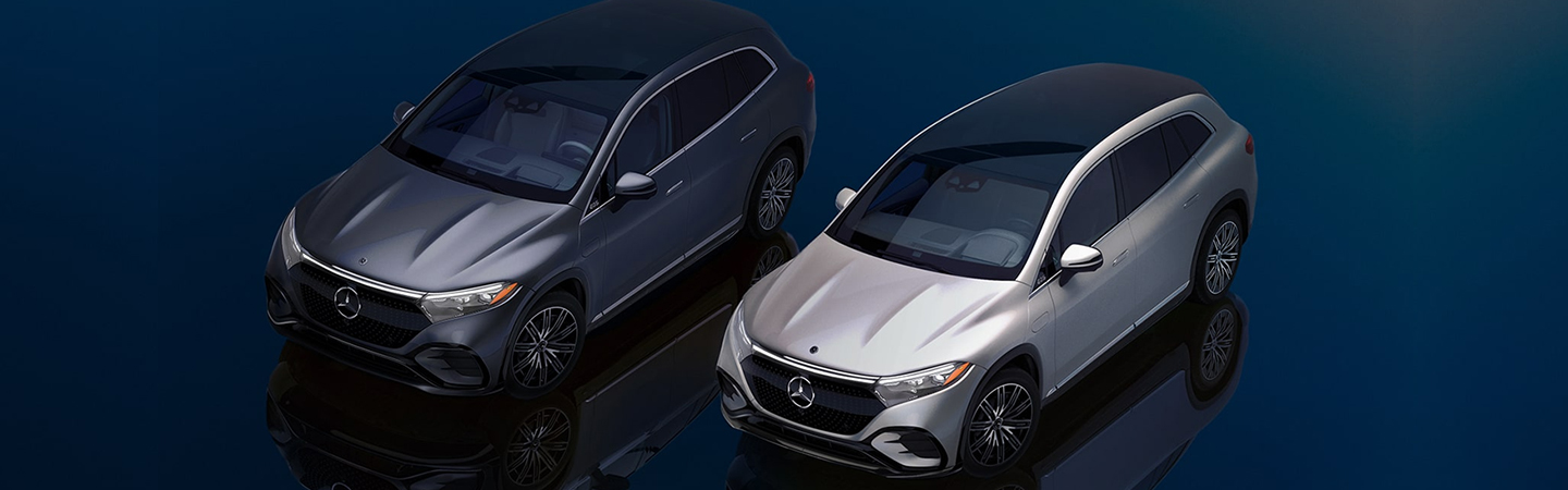 2023 Mercedes-Benz EQS SUV black white topview