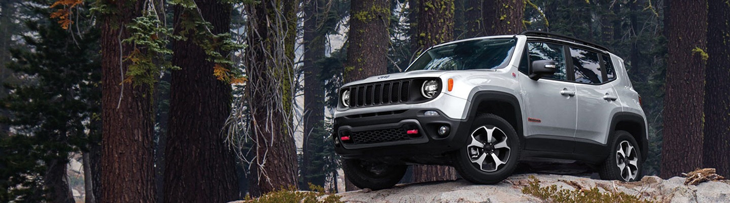 2020 Jeep Renegade on a hill.