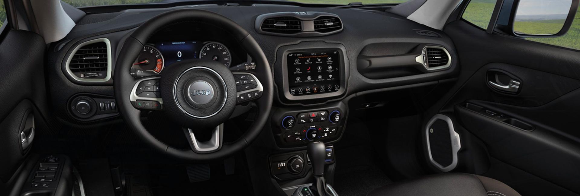 Picture of the interior of the 2020 Jeep Renegade.