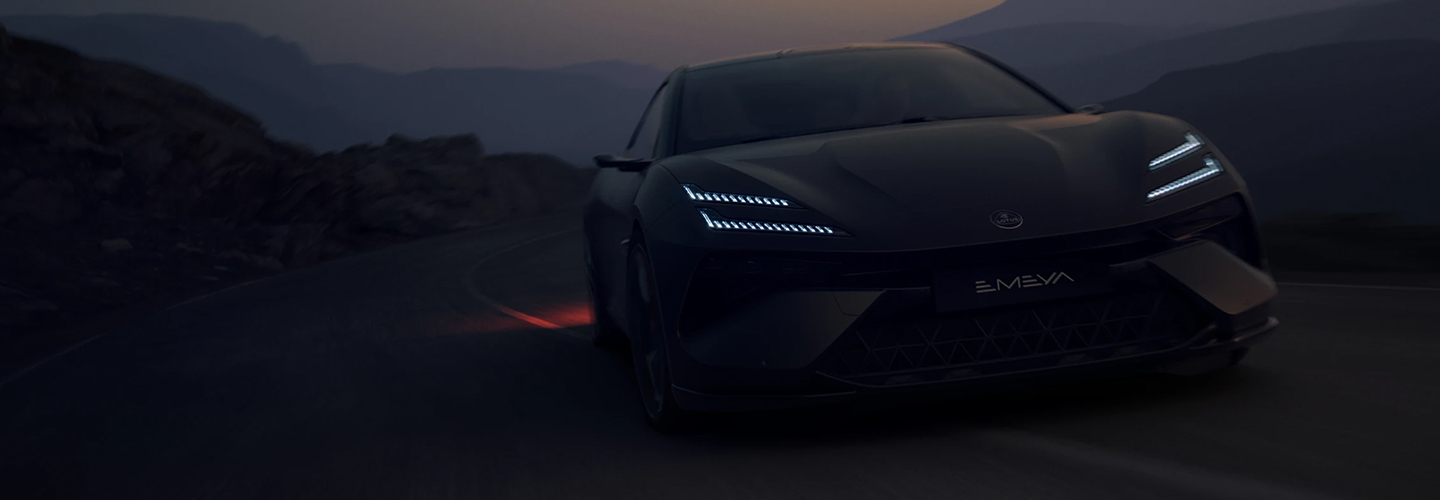 Lotus showing headlights