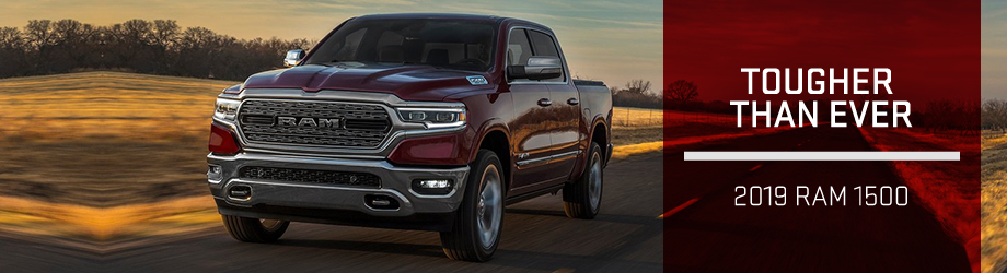 Exterior of the 2019 RAM 1500 at Bob Moore Chrysler Dodge Jeep RAM near Edmond, OK