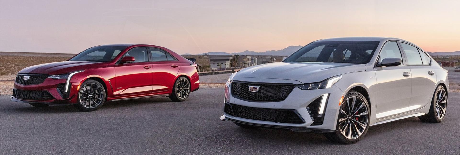 2 2022 Cadillac CT5 parked next to one another