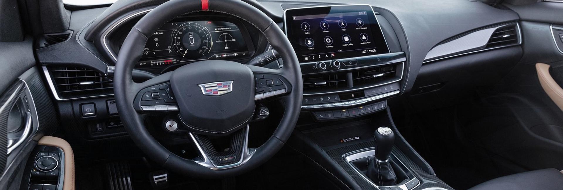 Interior view of the dashboard of a 2022 Cadillac CT5