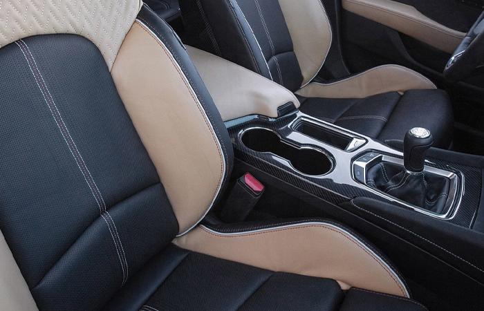 View of the stick shift of a 2022 Cadillac CT5
