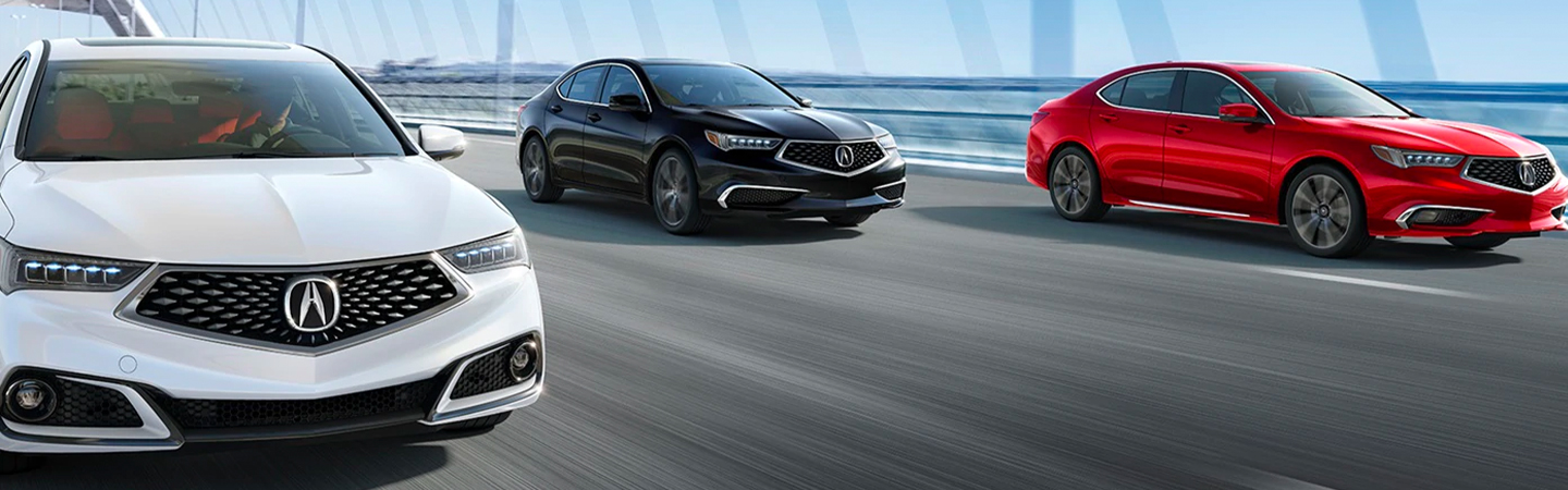 Three 2020 TLX in motion