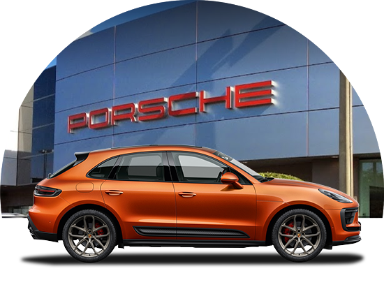 Orange Porsche side view