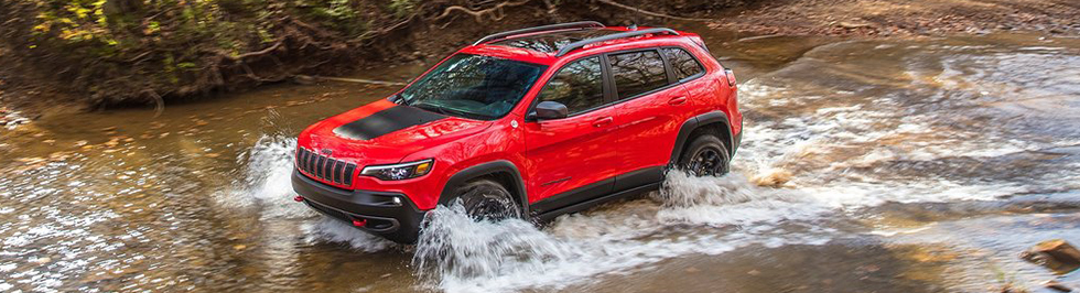 Exterior of the Jeep Cherokee at Bob Moore CDJR OKC in Oklahoma City, OK