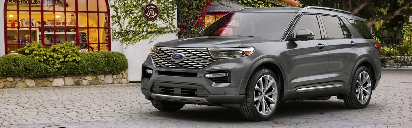 2021 Ford Explorer parked outside of a business