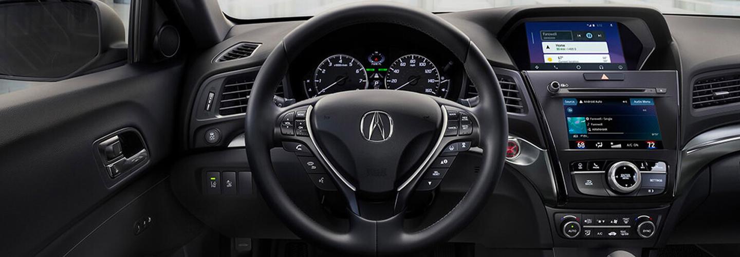 Interior view of the 2021 Acura ILX S-Type from the driver's seat