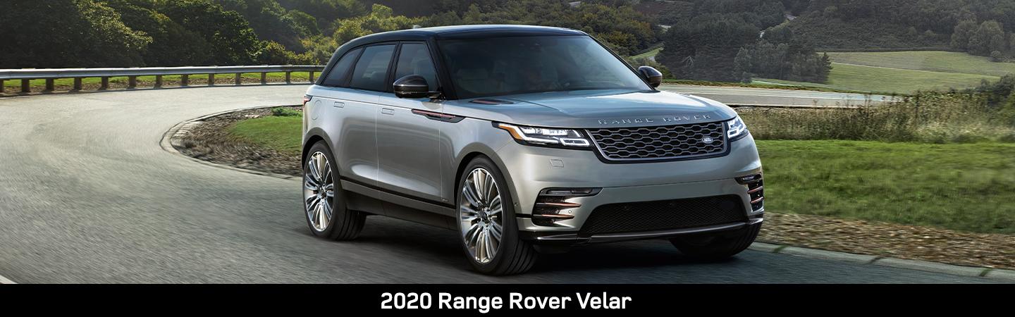 Silver 2020 Range Rover Velar in motion