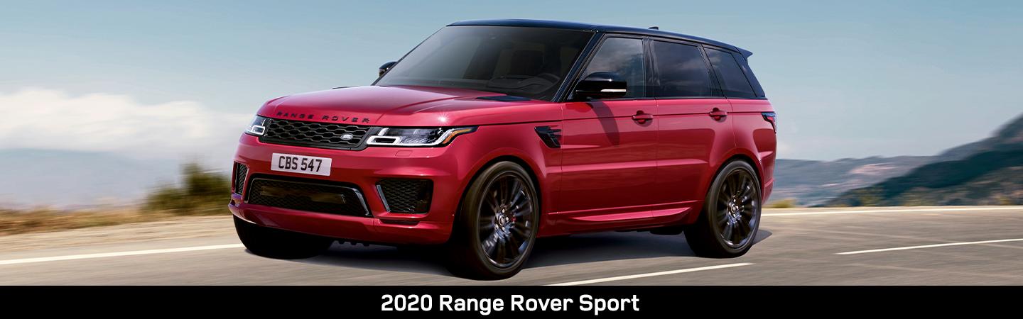 Red 2020 Range Rover Sport in motion