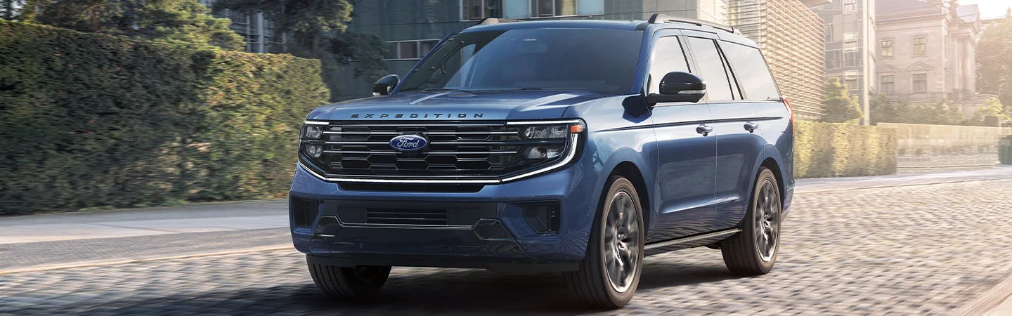 blue Ford Expedition on street