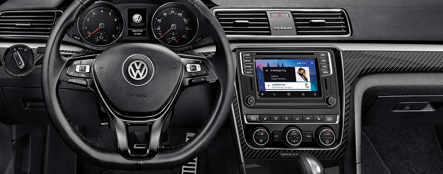 Interior of the 2019 VW Passat for sale at our Volkswagen dealership near Washington DC