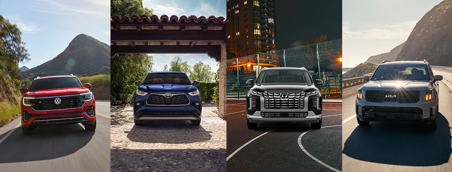 Side by side comparison of the 2025 Volkswagen Atlas and the competition
