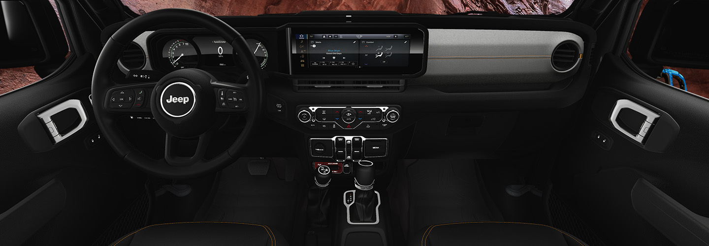 2024 Jeep Wrangler vs. Ford Bronco interiorimage
