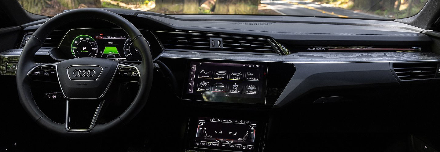 Car interior with black colour