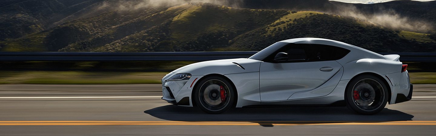 2020 Toyota GR Supra driving on the highway
