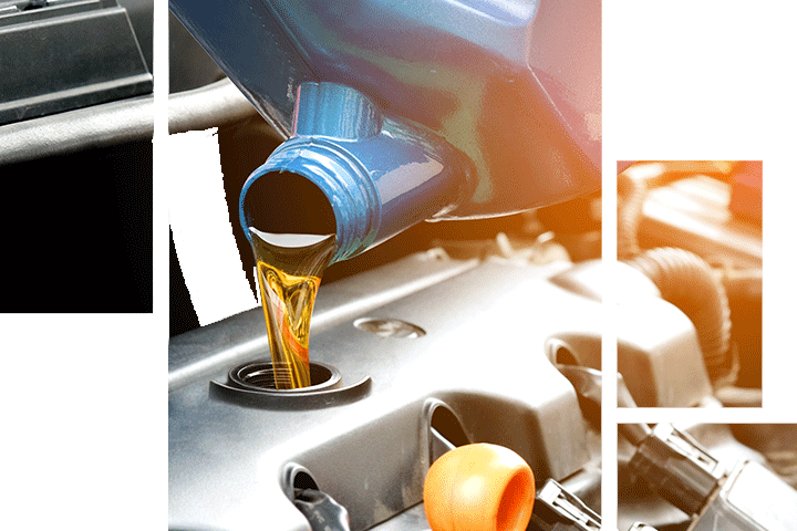 Close up of Ford oil change service