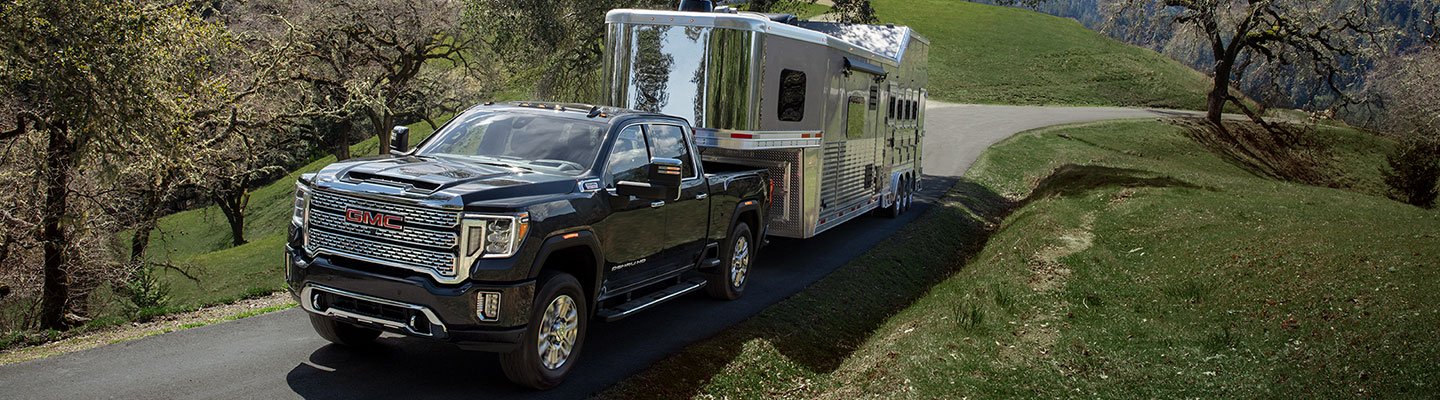 2020 GMC Sierra 2500HD towing a recreational vehicle