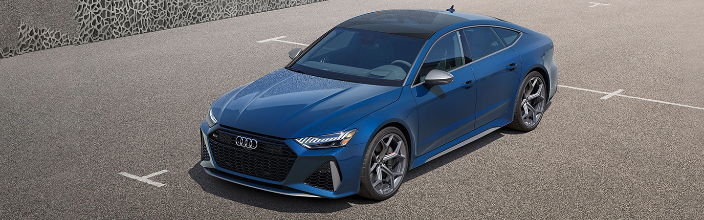 2024 Audi RS 7 Specs Top View With Blue Color
