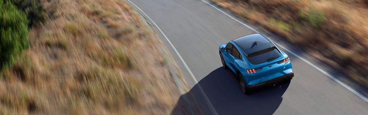 2023 Ford Mustang Mach-E Specs blue topview